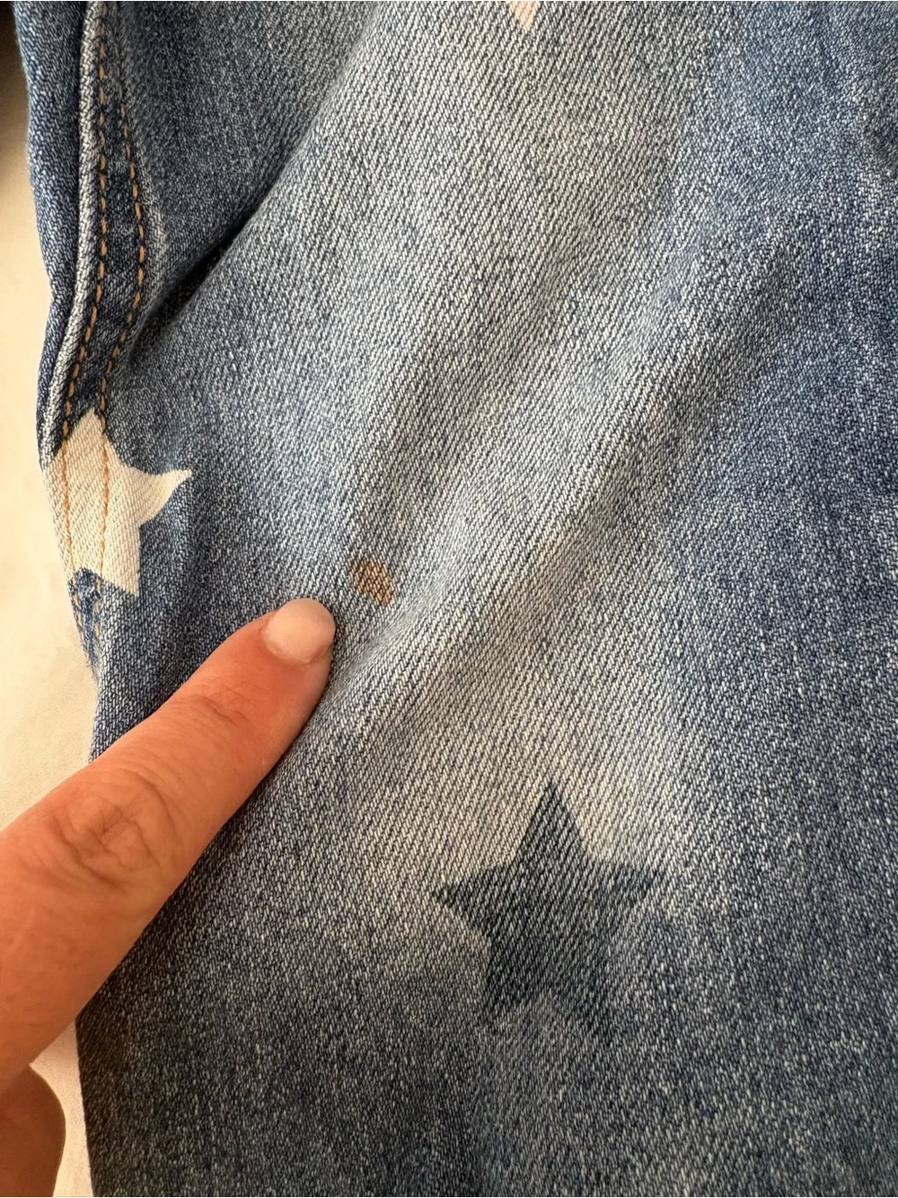 Gap girls 4T- Kids Star Print Denim Jeans - Multi Star on Blue